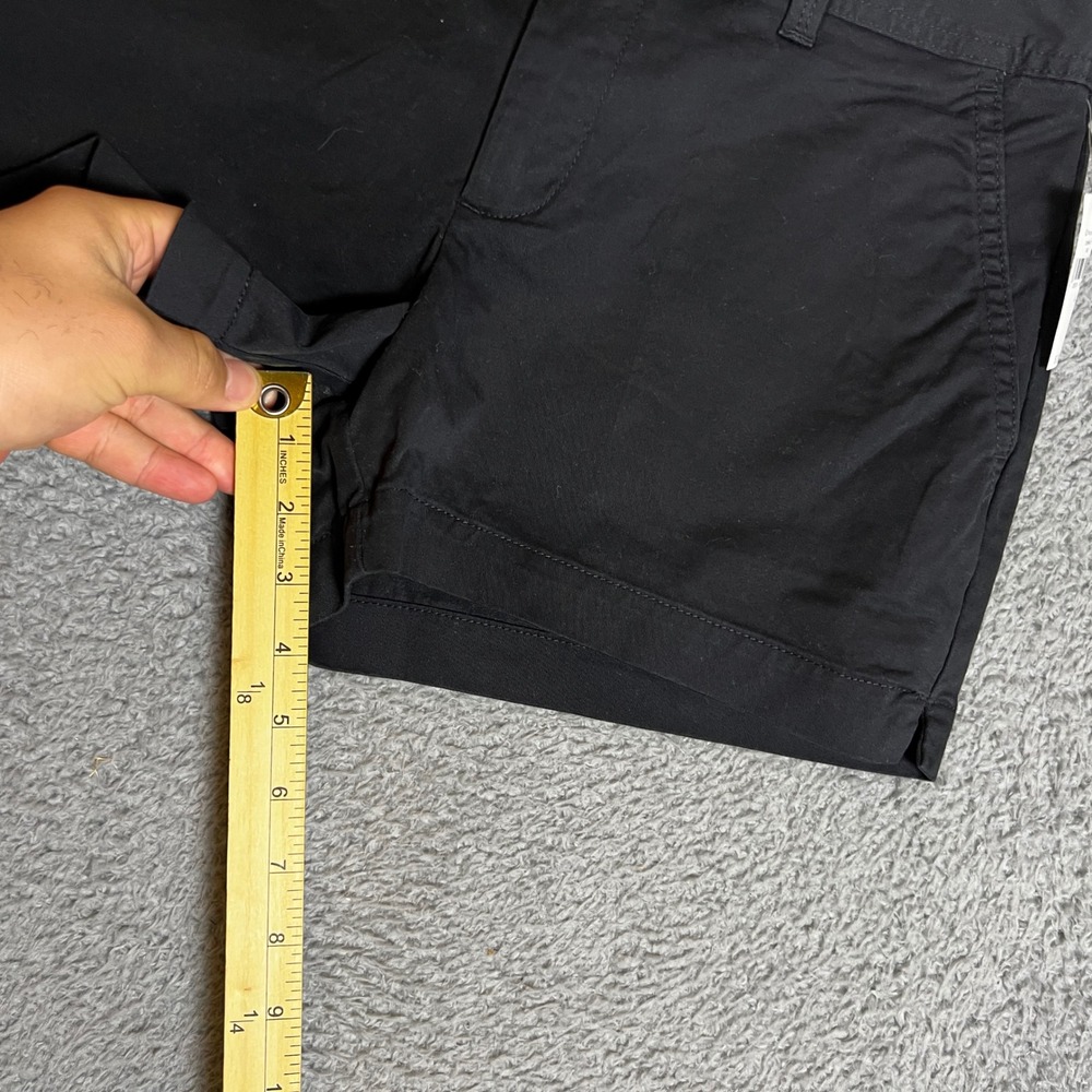 Gap City Short Womens 4 Black New Mid Rise Stretch 3" Inseam Chino Shorts - Picture 4 of 10